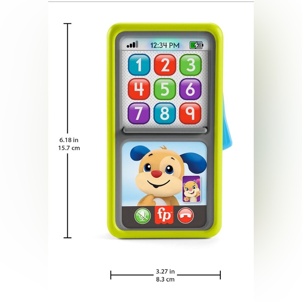 Fisher-Price Laugh & Learn Baby & Toddler Toy 2-in-1 Slide to Learn Smartphone - Picture 4 of 6